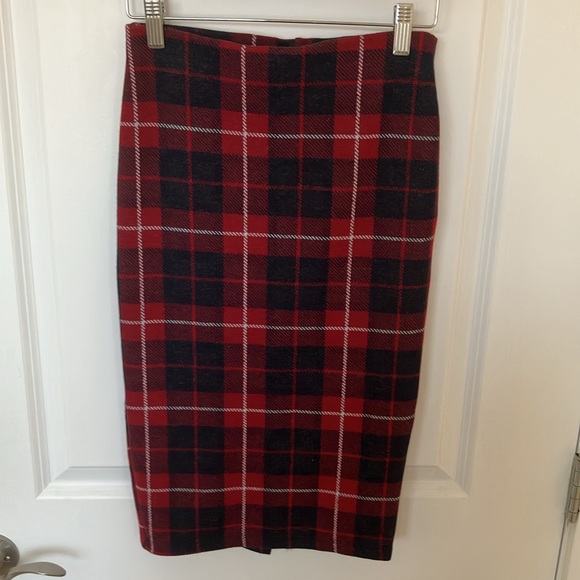 Zara small tartan pencil skirt - Picture 3 of 7